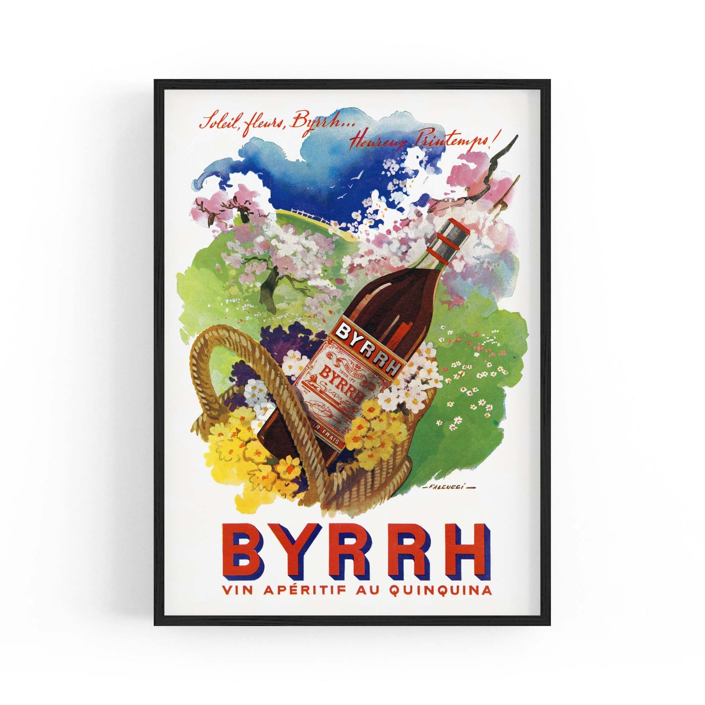 Spring Byrrh Vintage Drinks Advert Wall Art - The Affordable Art Company