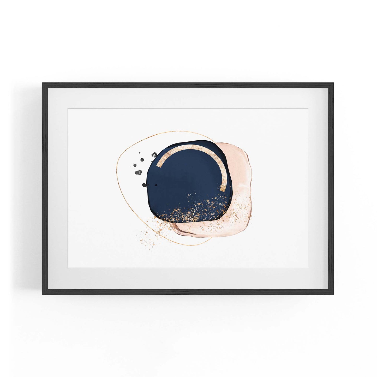 Blue Abstract Painting Minimal Modern Wall Art #11 - The Affordable Art Company