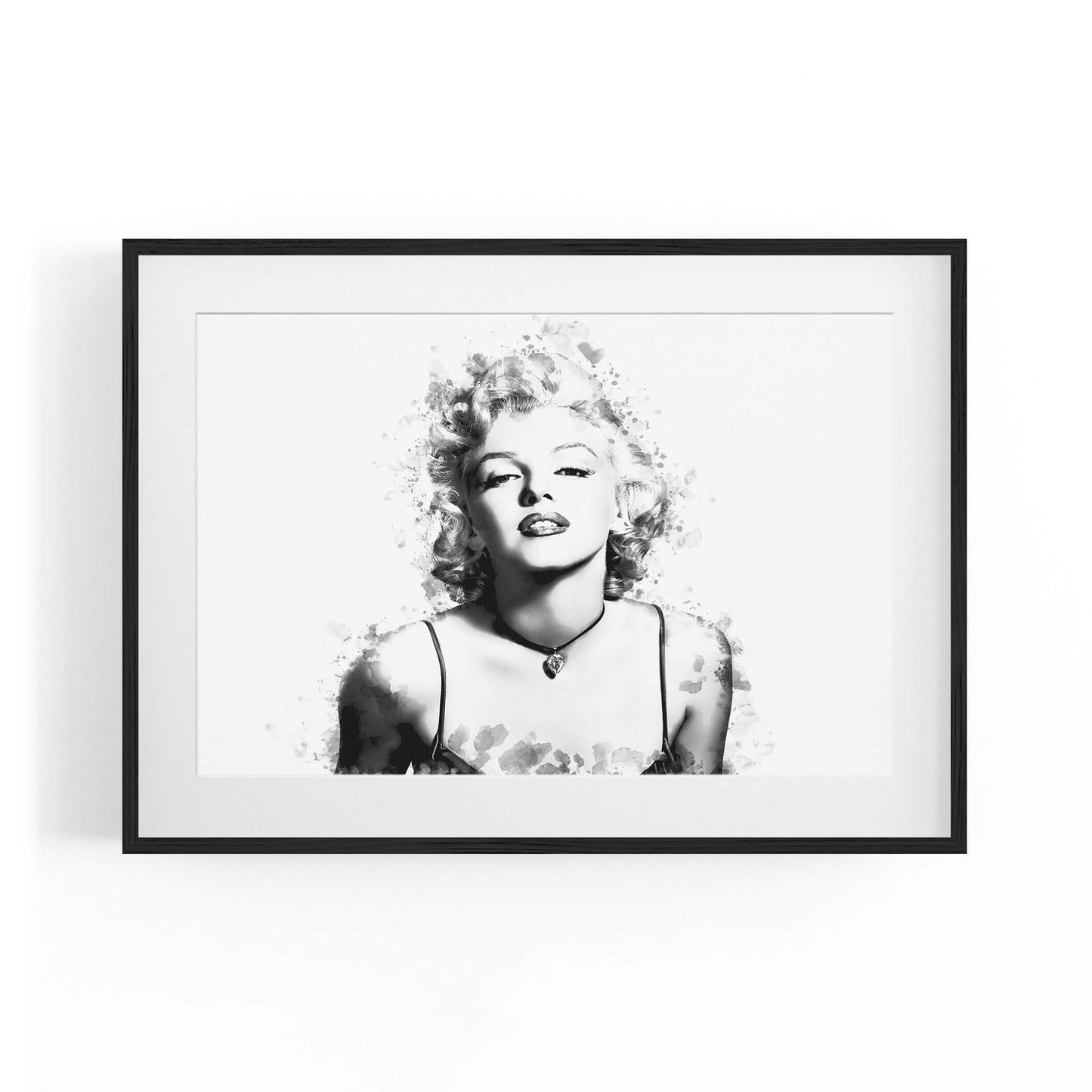 Marilyn Monroe Minimal Black Ink Fashion Wall Art #3 - The Affordable Art Company