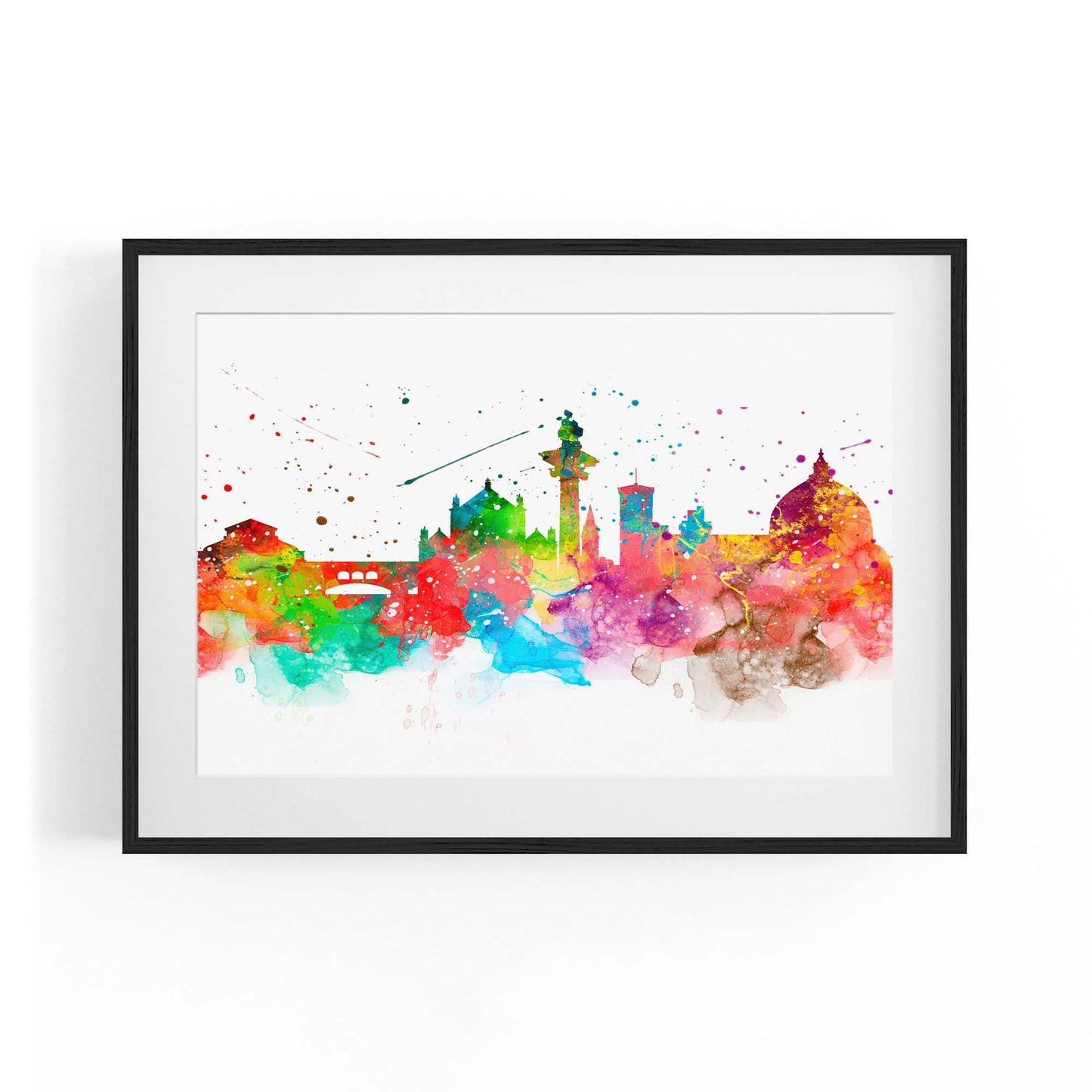 Florence Italy Painting Colourful Cityscape Wall Art - The Affordable Art Company