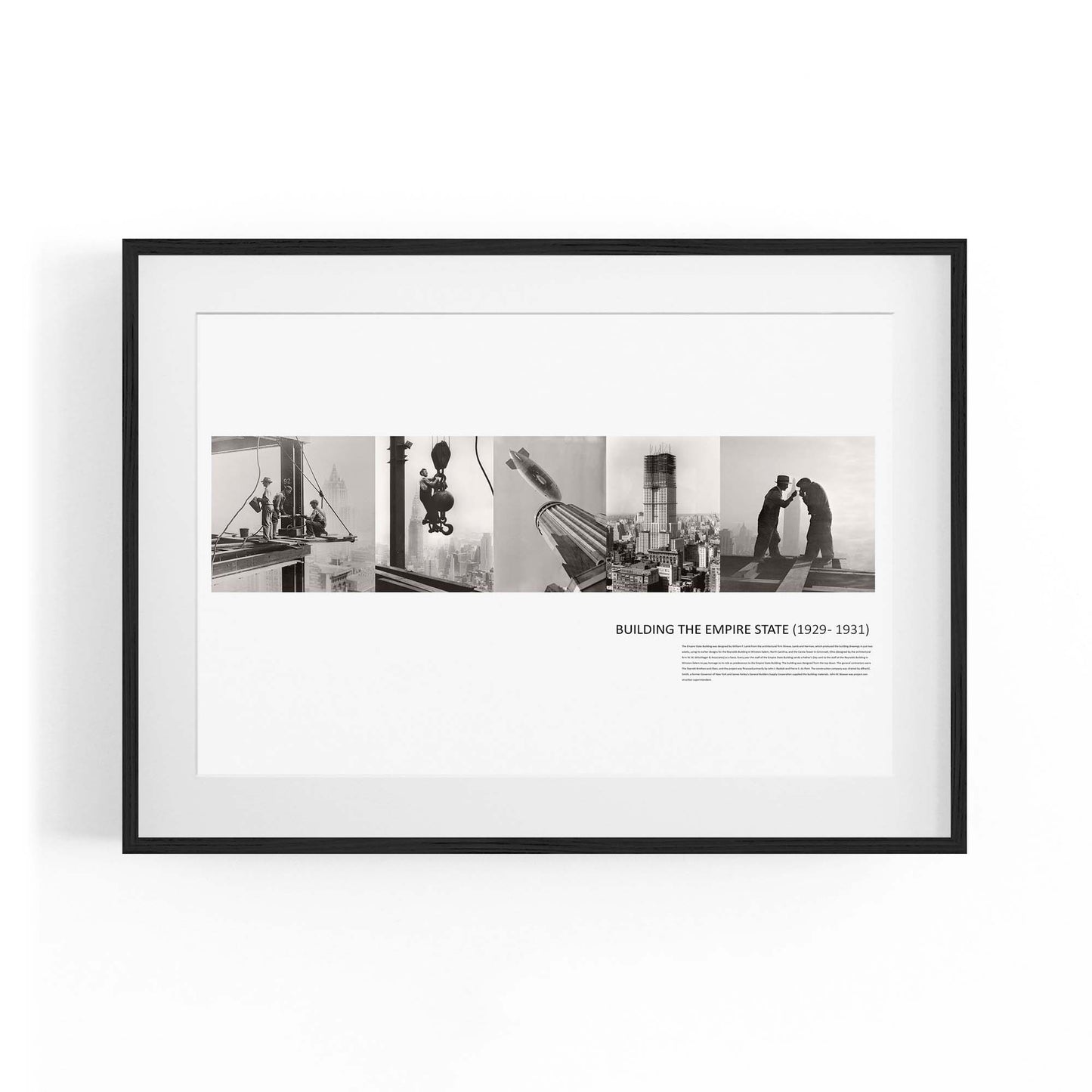 Empire State Construction New York Wall Art - The Affordable Art Company