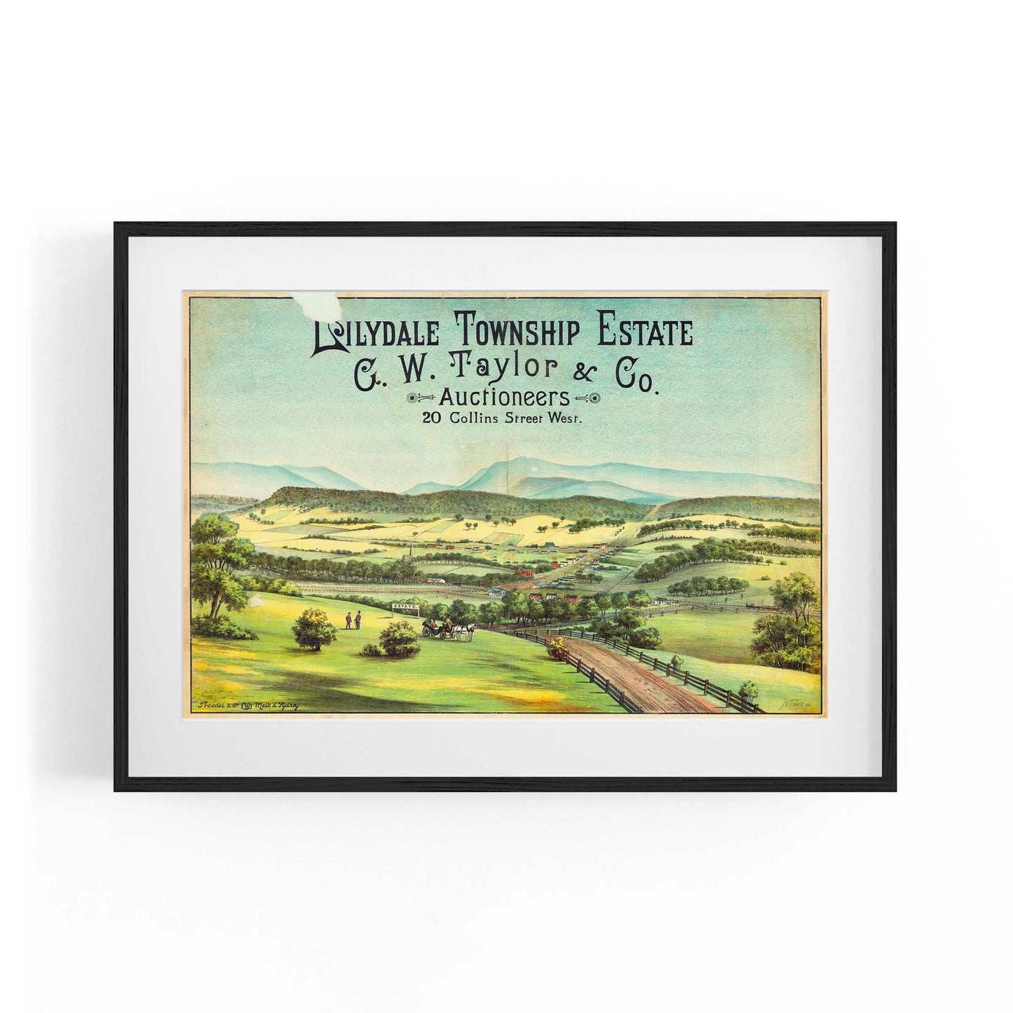 Lilydale Victoria Vintage Real Estate Advert Wall Art #1 - The Affordable Art Company