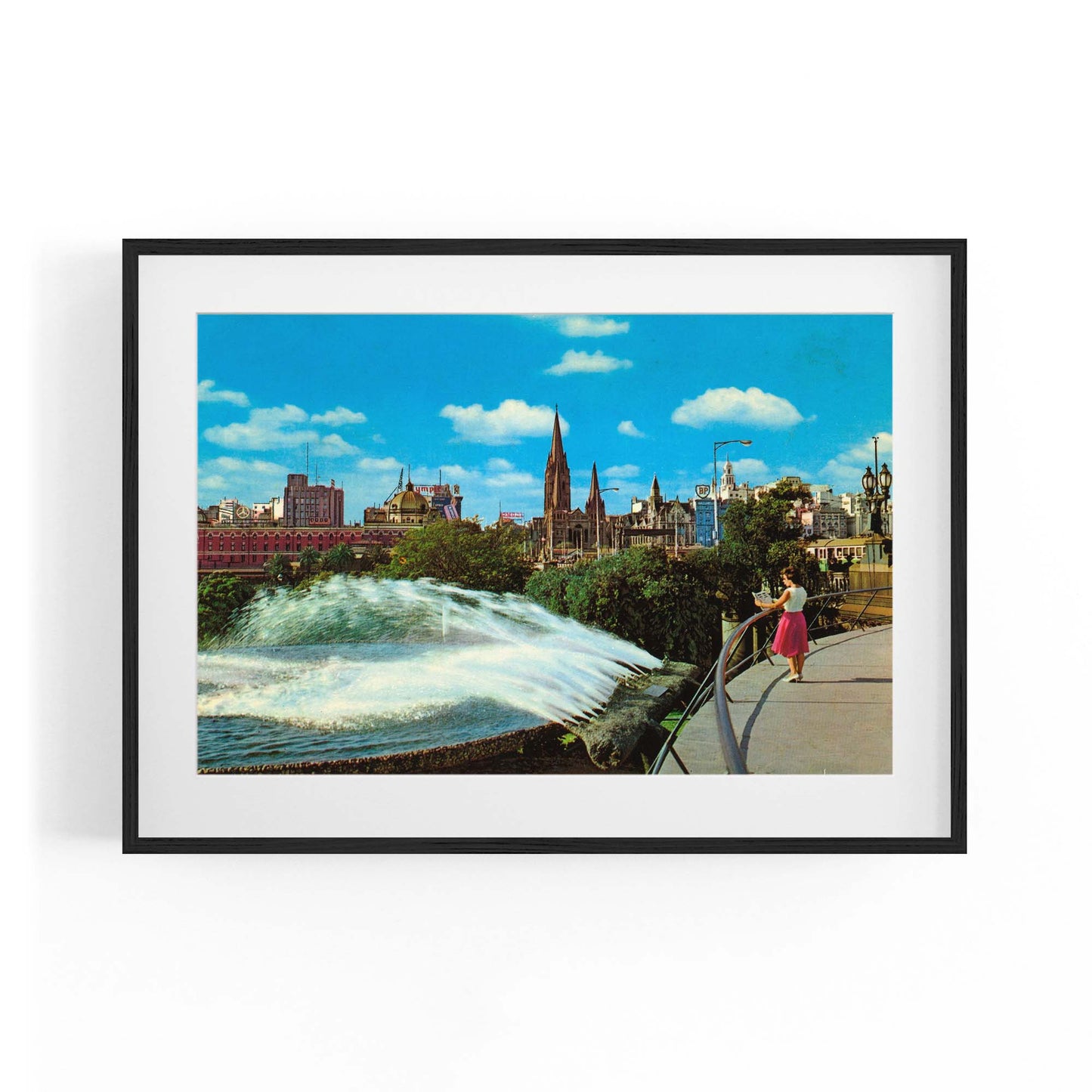 Princes Bridge Melbourne Vintage Photograph Art - The Affordable Art Company