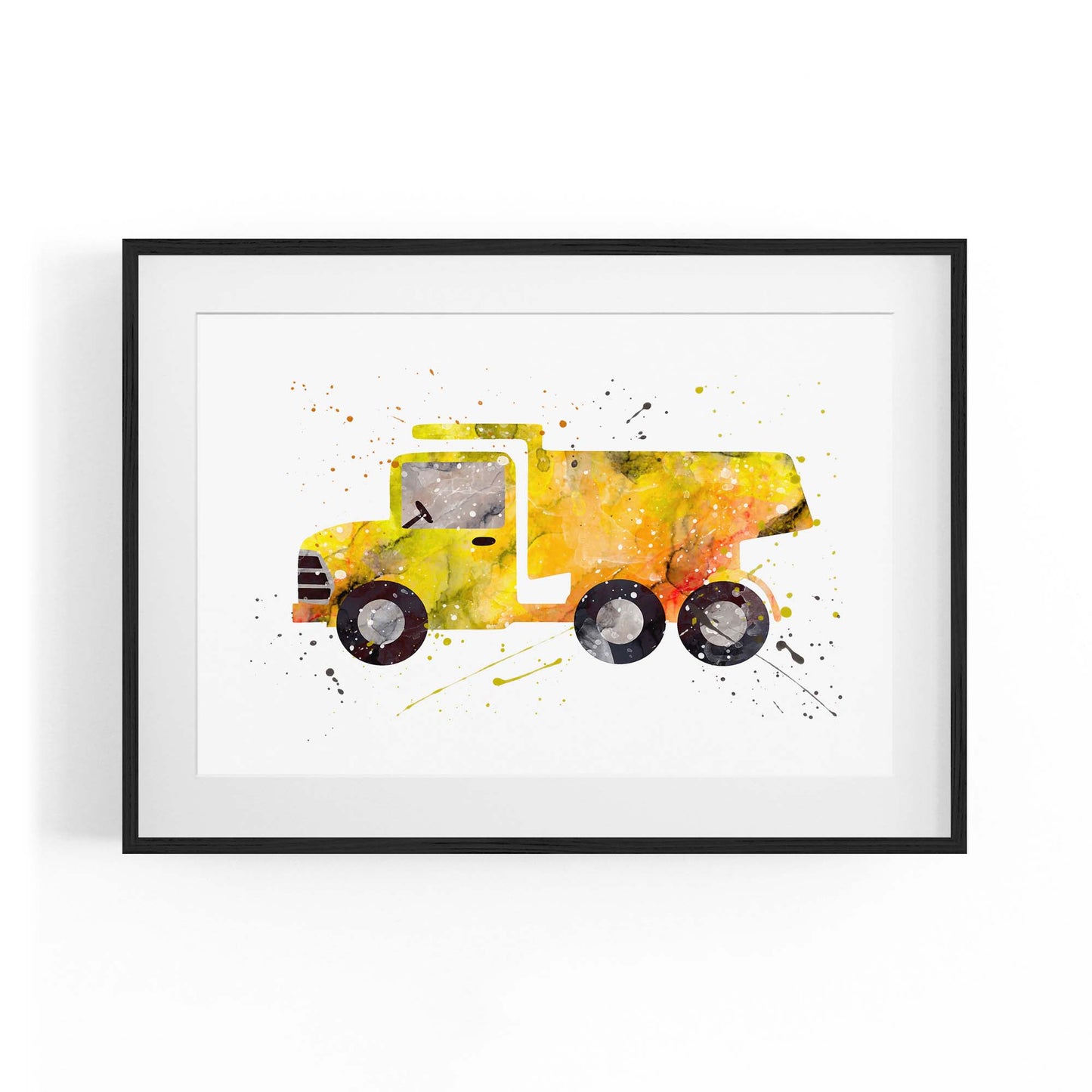 Yellow Truck Boys Bedroom Nursery Wall Art - The Affordable Art Company