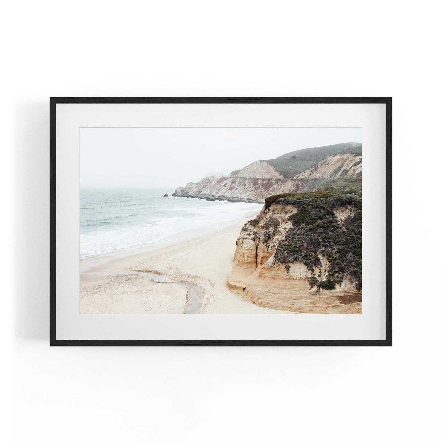 Bluff Beach Coastal Photograph Coast Wall Art - The Affordable Art Company