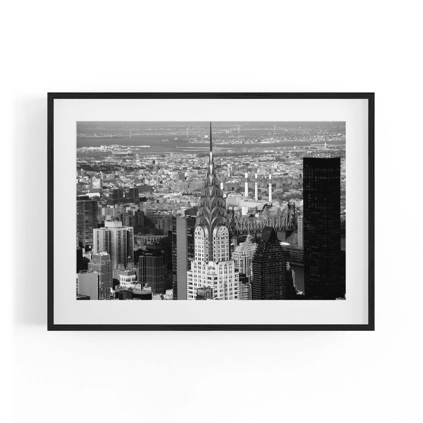 New York City Chrysler Building Black & White Art - The Affordable Art Company