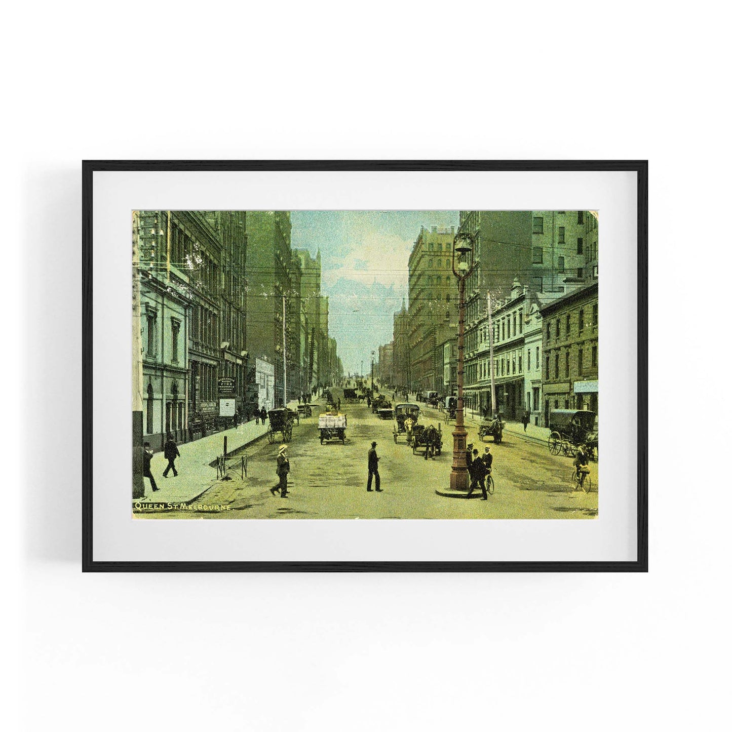 Queen St Melbourne Vintage Photograph Wall Art - The Affordable Art Company