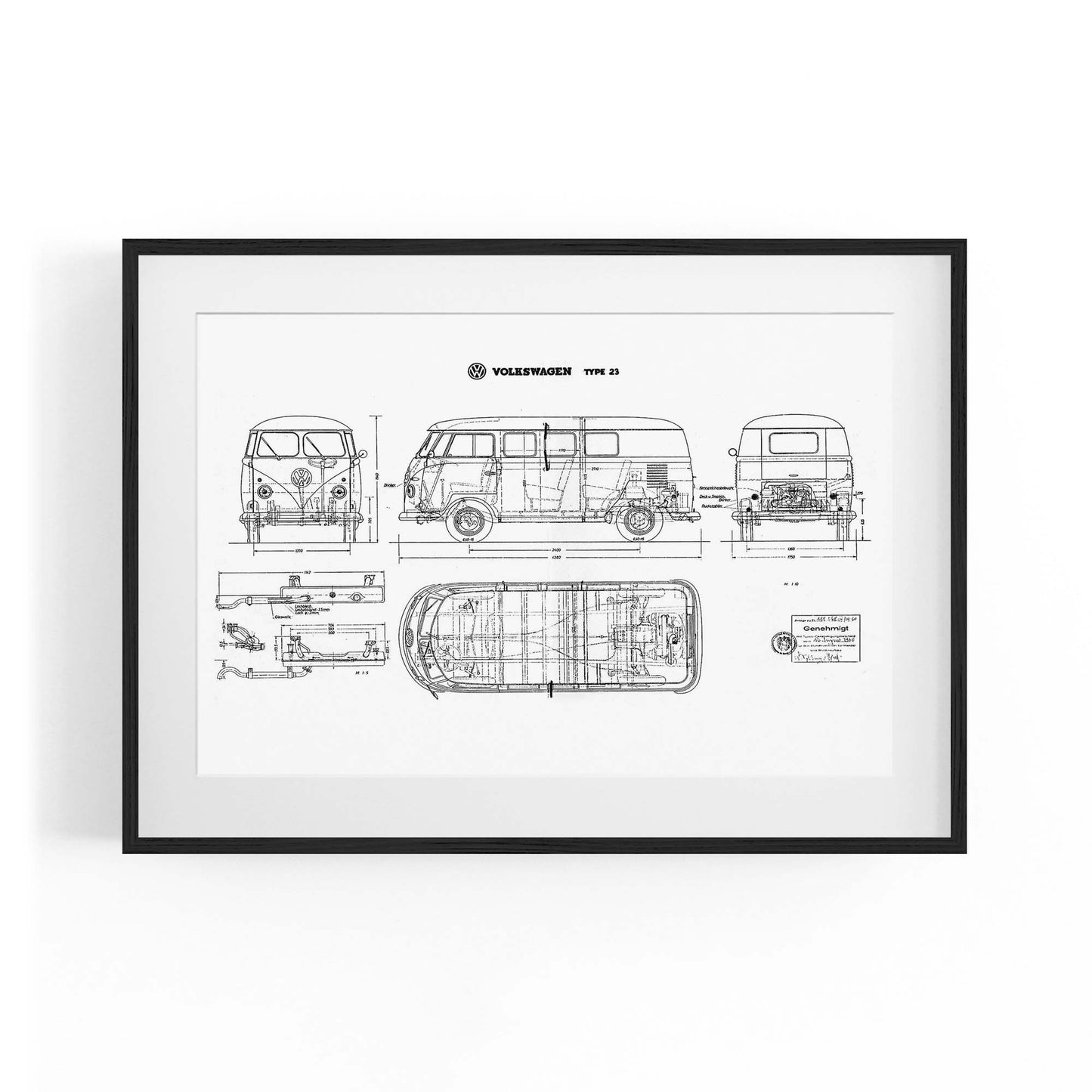 Vintage Volkswagen Camper Patent Wall Art #2 - The Affordable Art Company