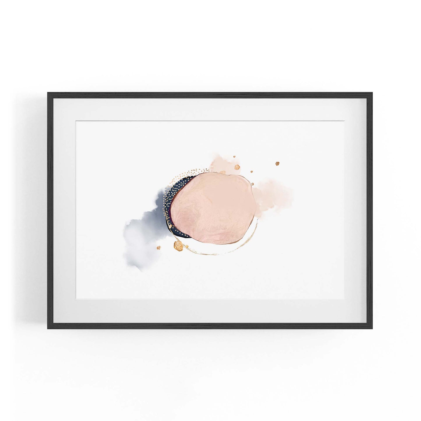 Blue Abstract Painting Minimal Modern Wall Art #9 - The Affordable Art Company