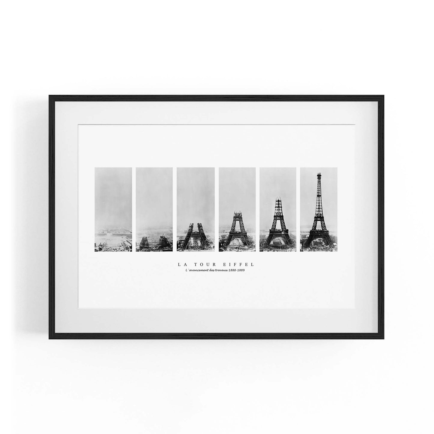 Eiffel Tower Construction Photographs Wall Art - The Affordable Art Company