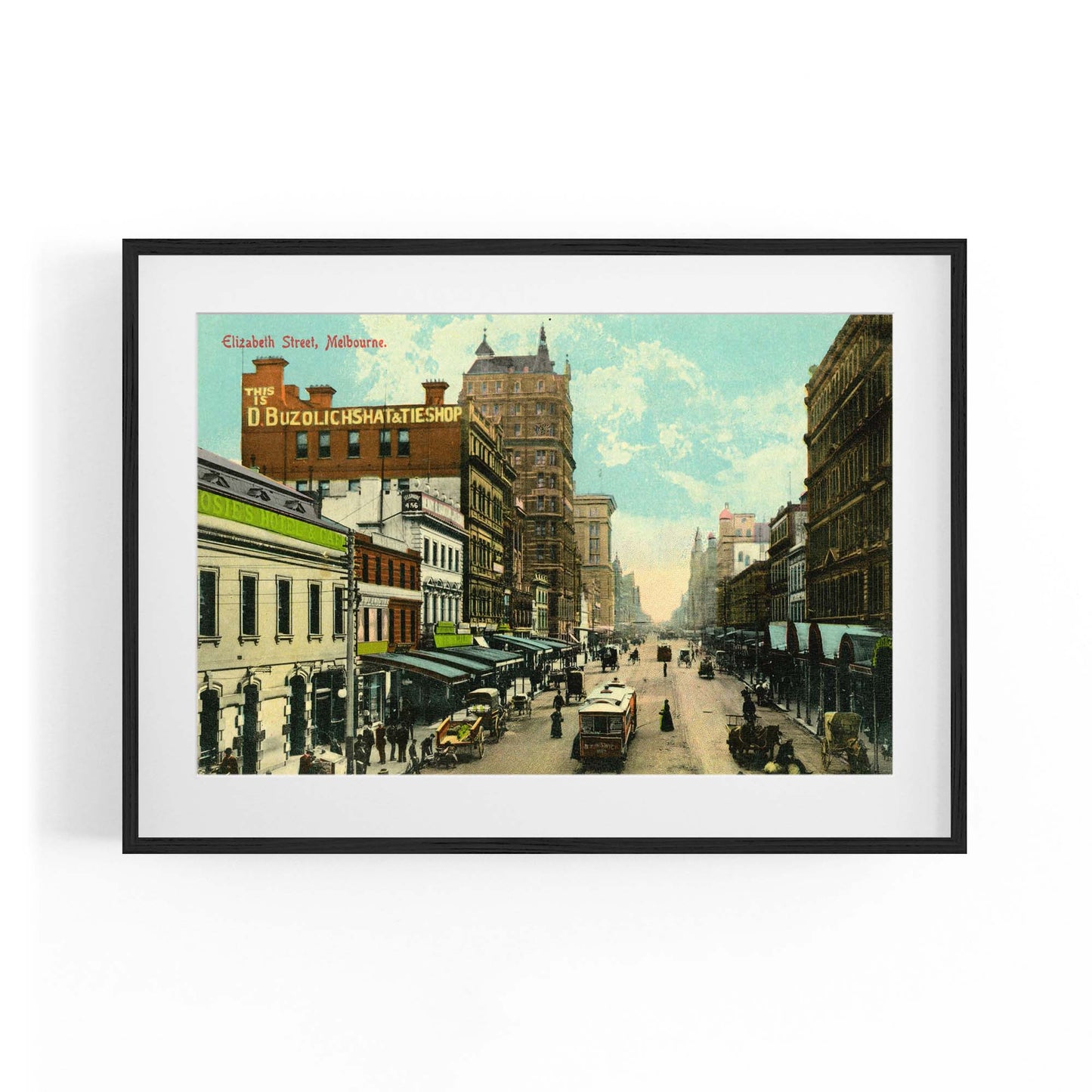 Elizabeth St, Melbourne Vintage Photograph Wall Art #2 - The Affordable Art Company