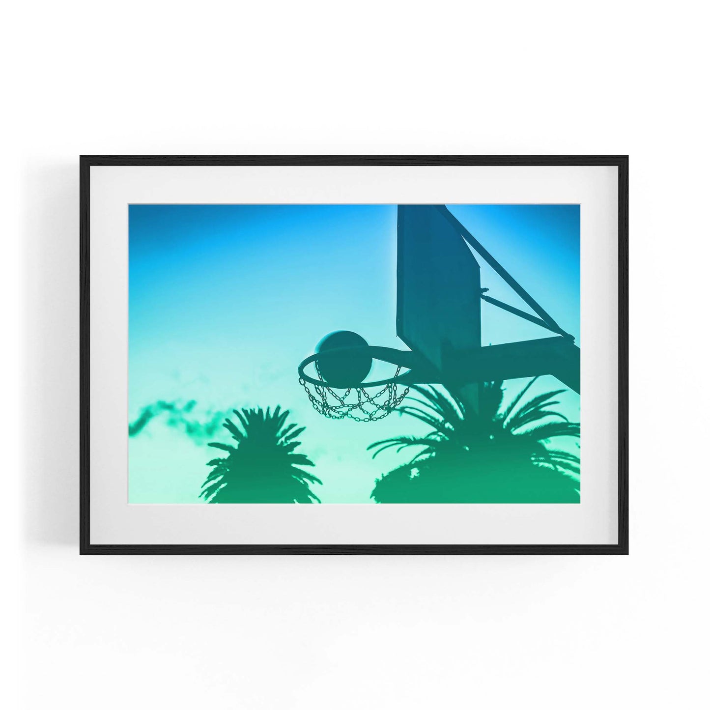Blue Los Angeles Basketball Photograph Wall Art - The Affordable Art Company