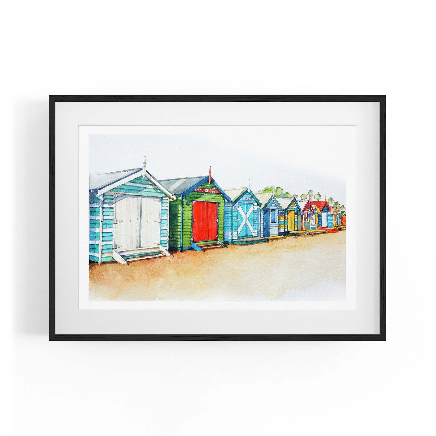 Brighton Beach Boxes Painting Melbourne Wall Art - The Affordable Art Company