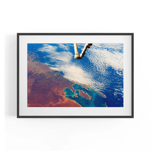 Shark Bay, Australia Satellite Wall Art #1 - The Affordable Art Company