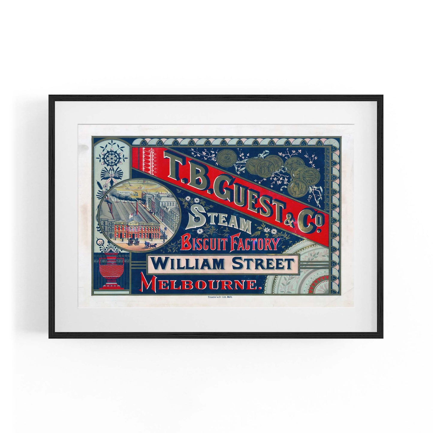 Steam Biscuit Factory Melbourne Vintage Wall Art #2 - The Affordable Art Company