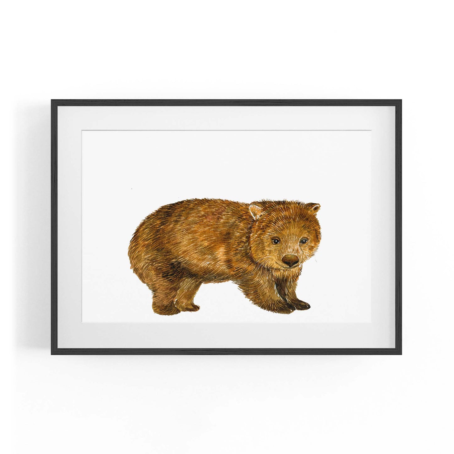 Australian Wombat Painting Animal Wall Art - The Affordable Art Company