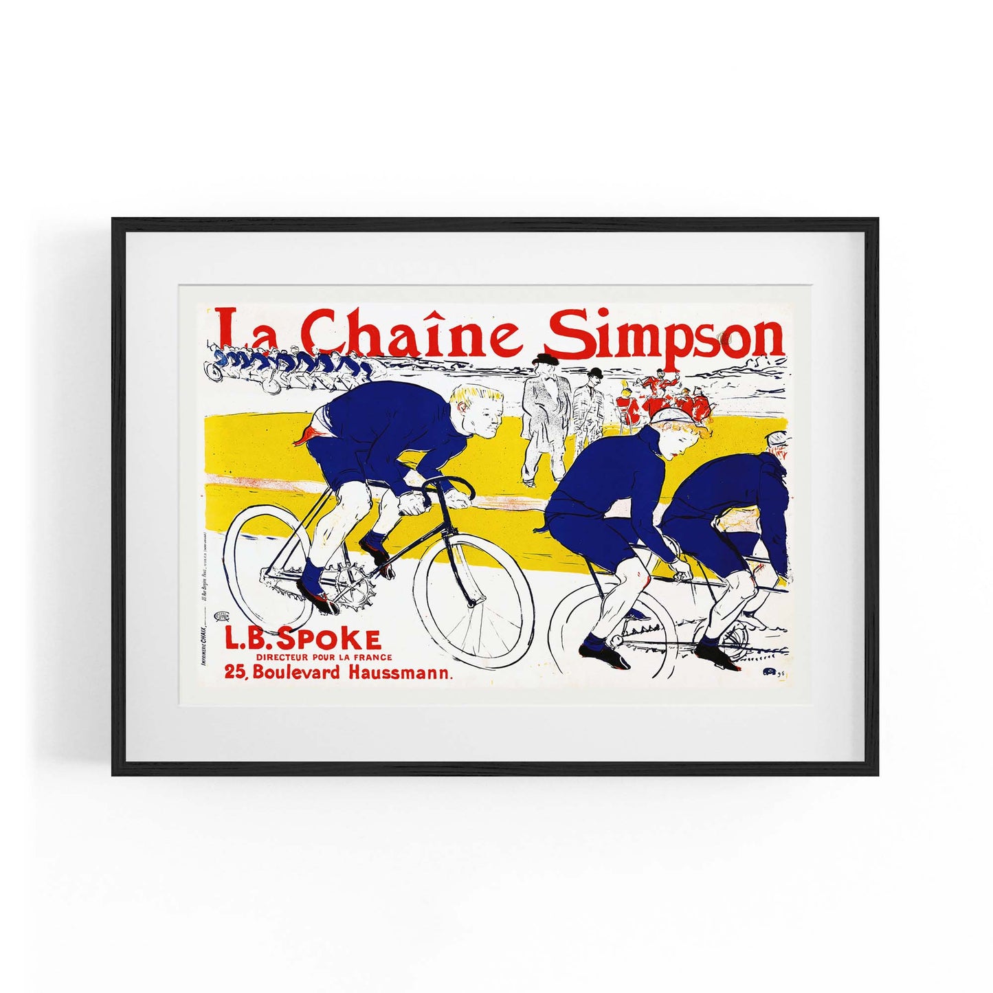French "La Chaine Simpson" Cycling Vintage Wall Art - The Affordable Art Company