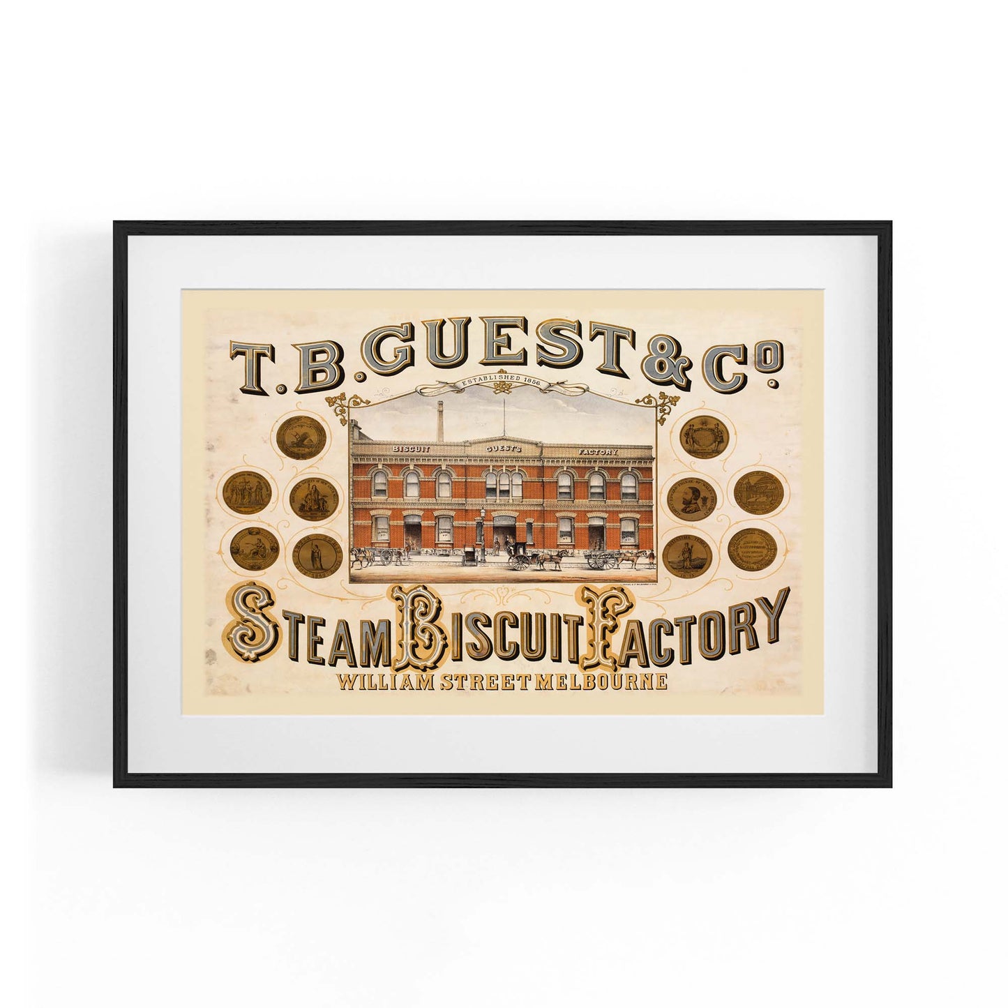 Steam Biscuit Factory Melbourne Vintage Wall Art #1 - The Affordable Art Company