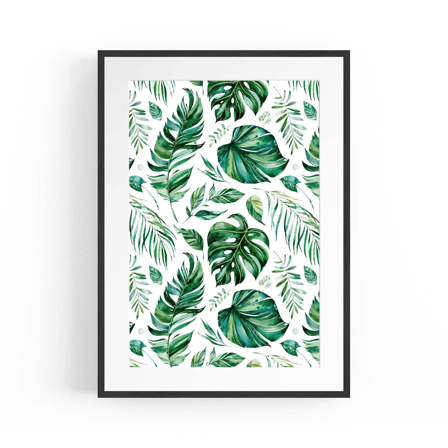 Tropical Leaf Pattern Green Plant Leaves Wall Art #3 - The Affordable Art Company