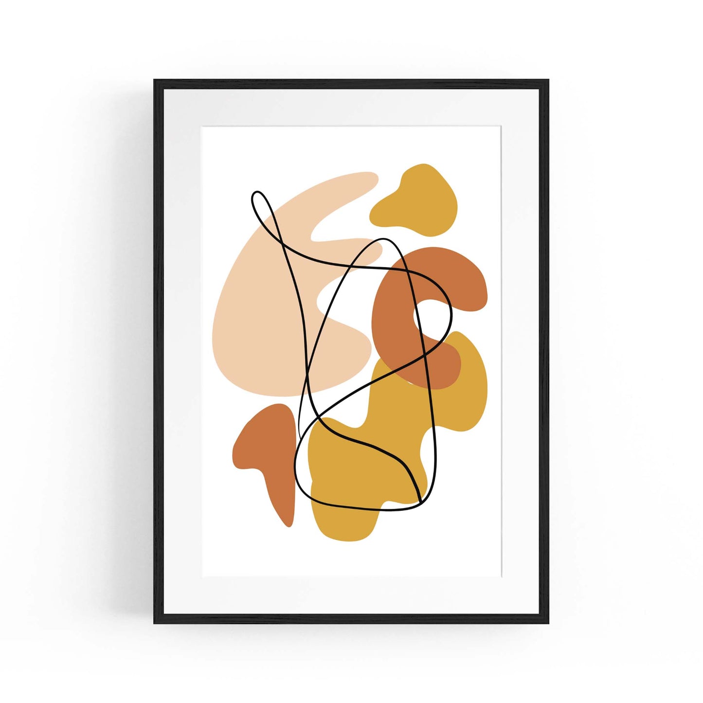 Minimal Autumn Abstract Shapes Wall Art #2 - The Affordable Art Company