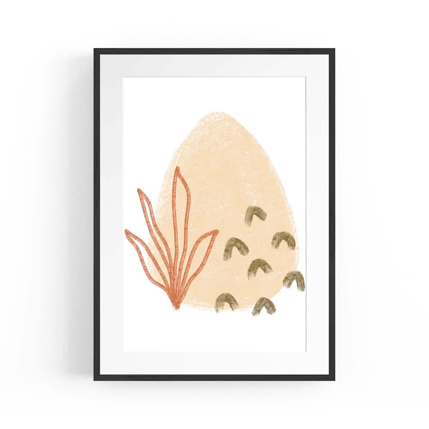 Minimal Plant Abstract Retro Kitchen Wall Art #1 - The Affordable Art Company