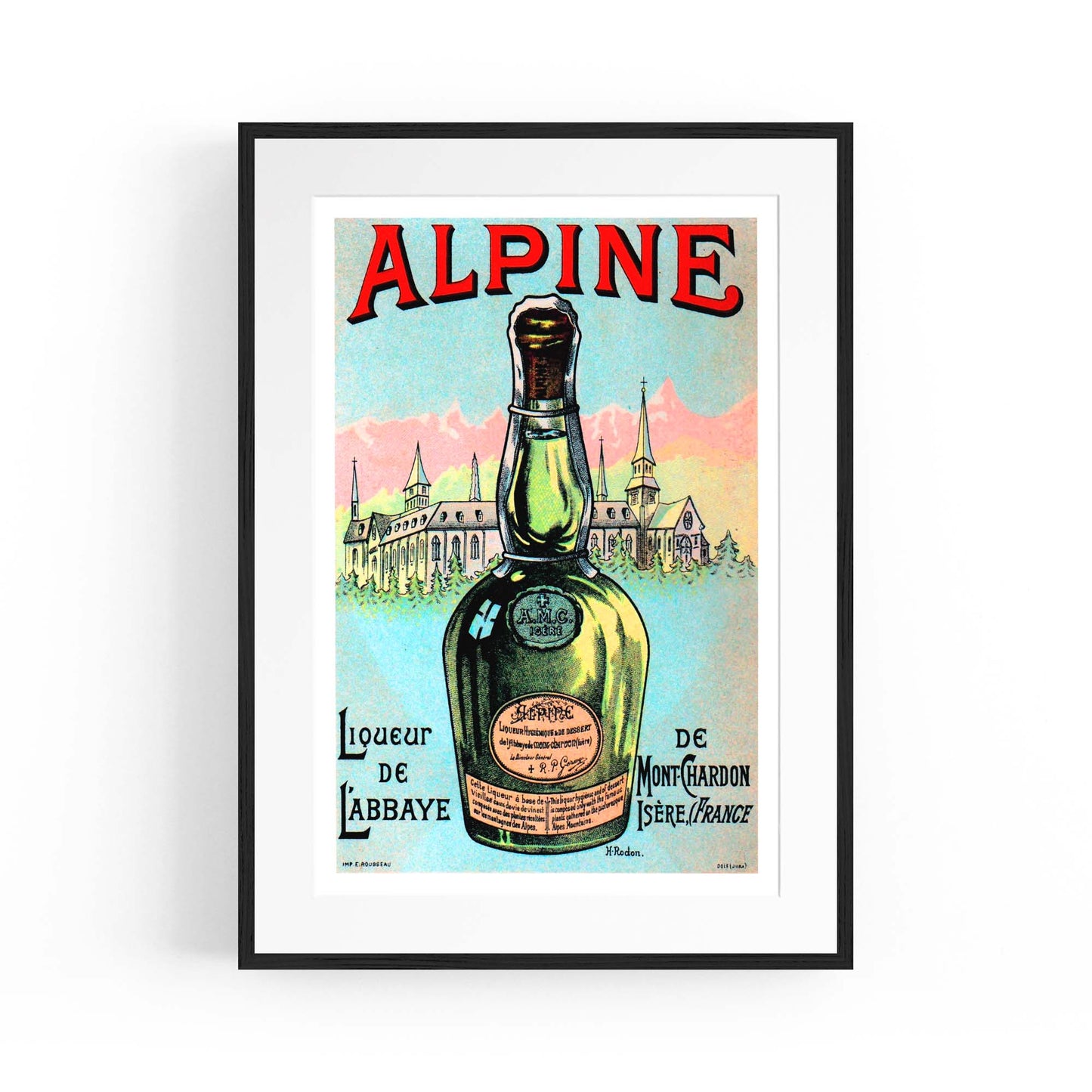 Alpine Liqueur Vintage Advert Wall Art - The Affordable Art Company