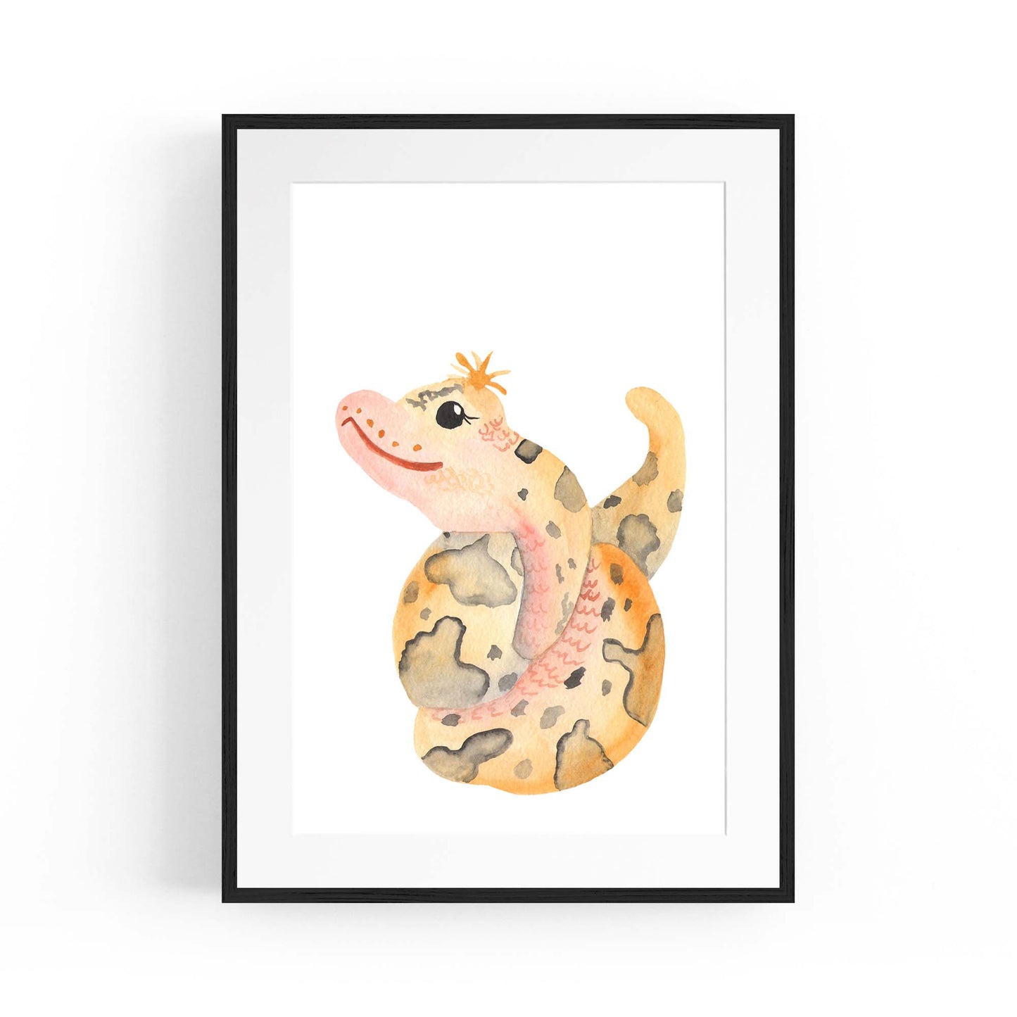 Cartoon Snake Cute Nursery Baby Animal Art - The Affordable Art Company