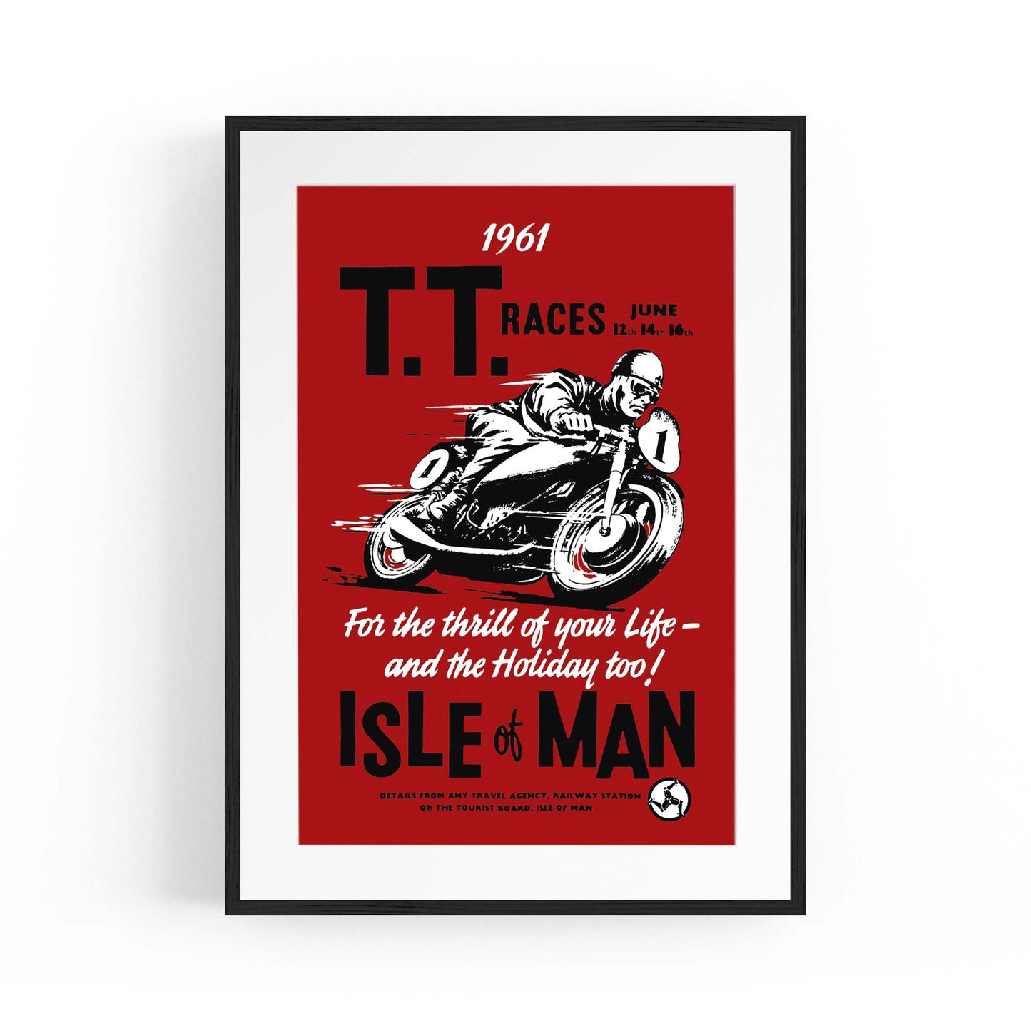 Motorcycle Vintage Man Cave Garage Wall Art - The Affordable Art Company