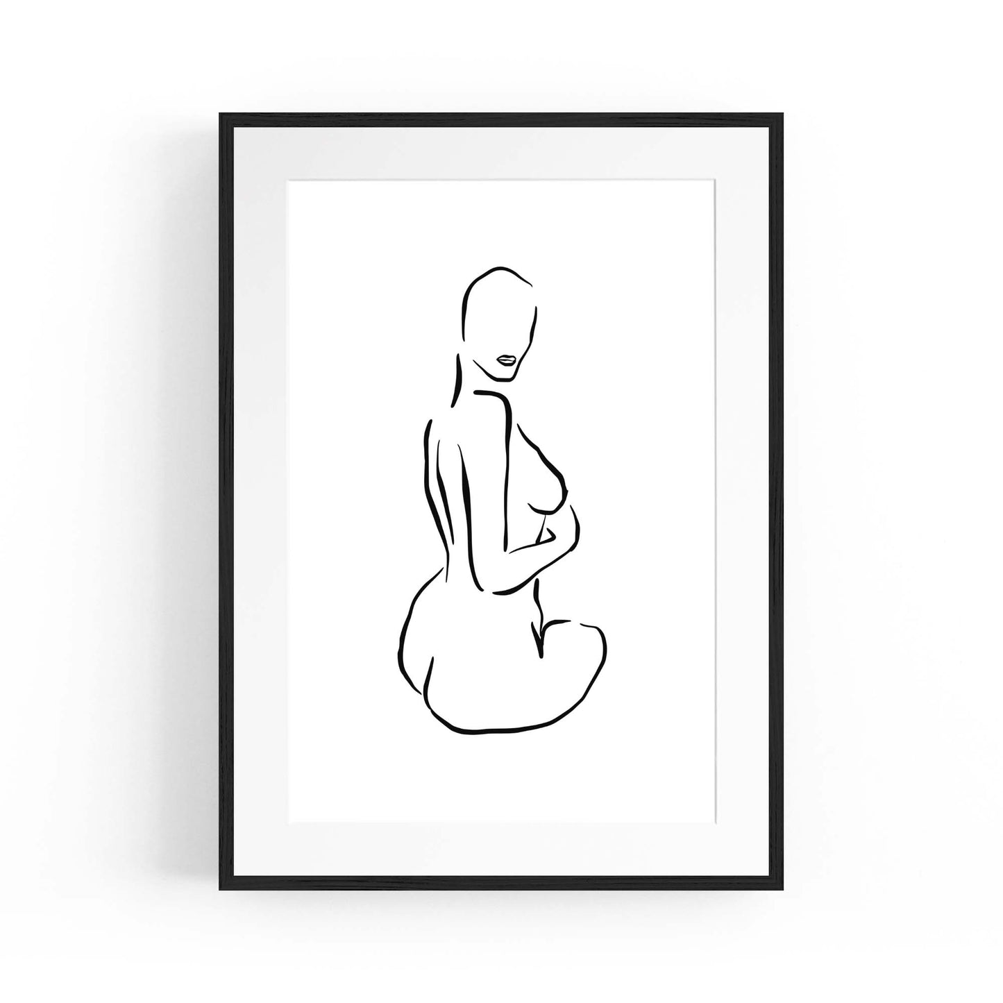 Nude Female Form Fashion Minimal Wall Art - The Affordable Art Company