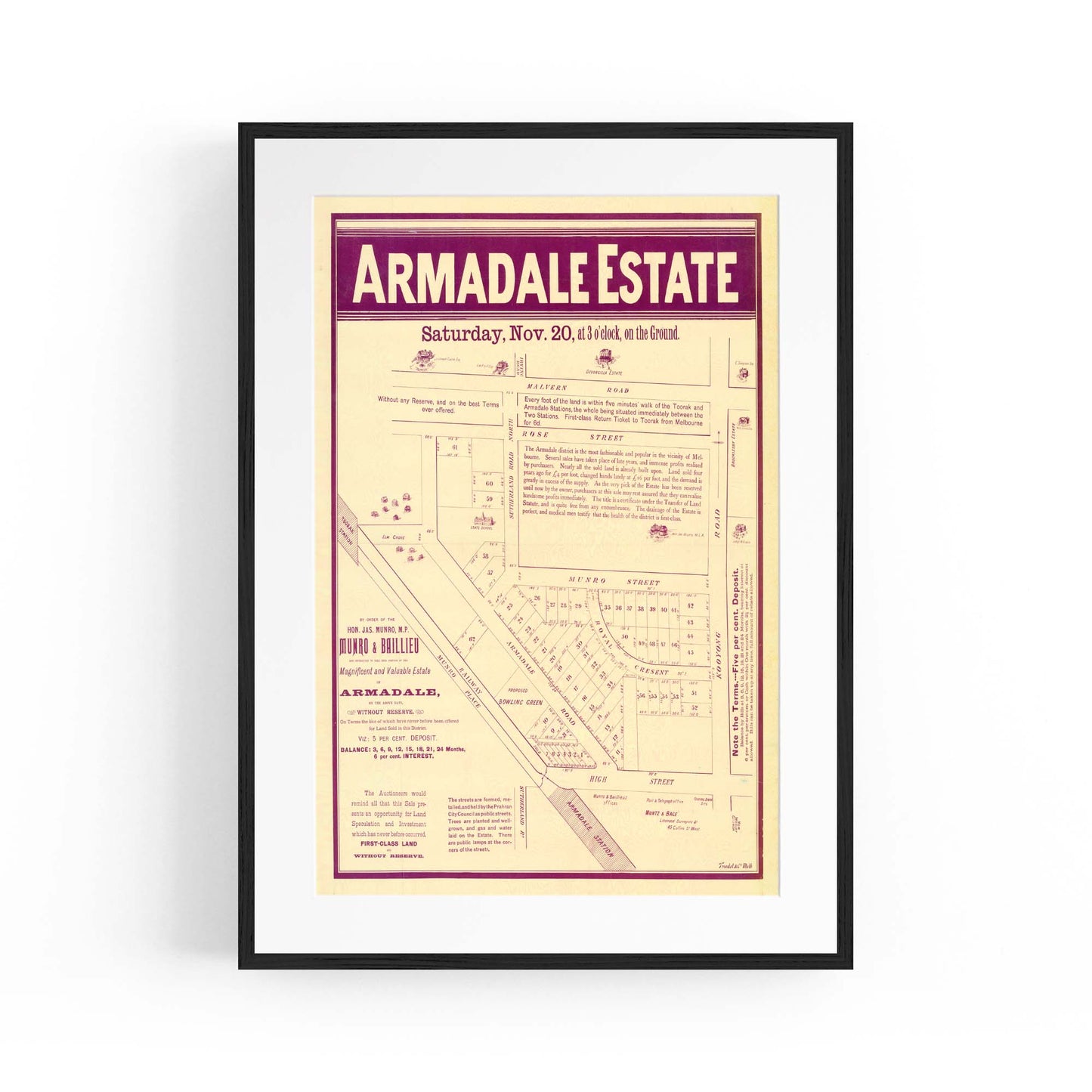 Armadale Melbourne Vintage Real Estate Advert Art #2 - The Affordable Art Company