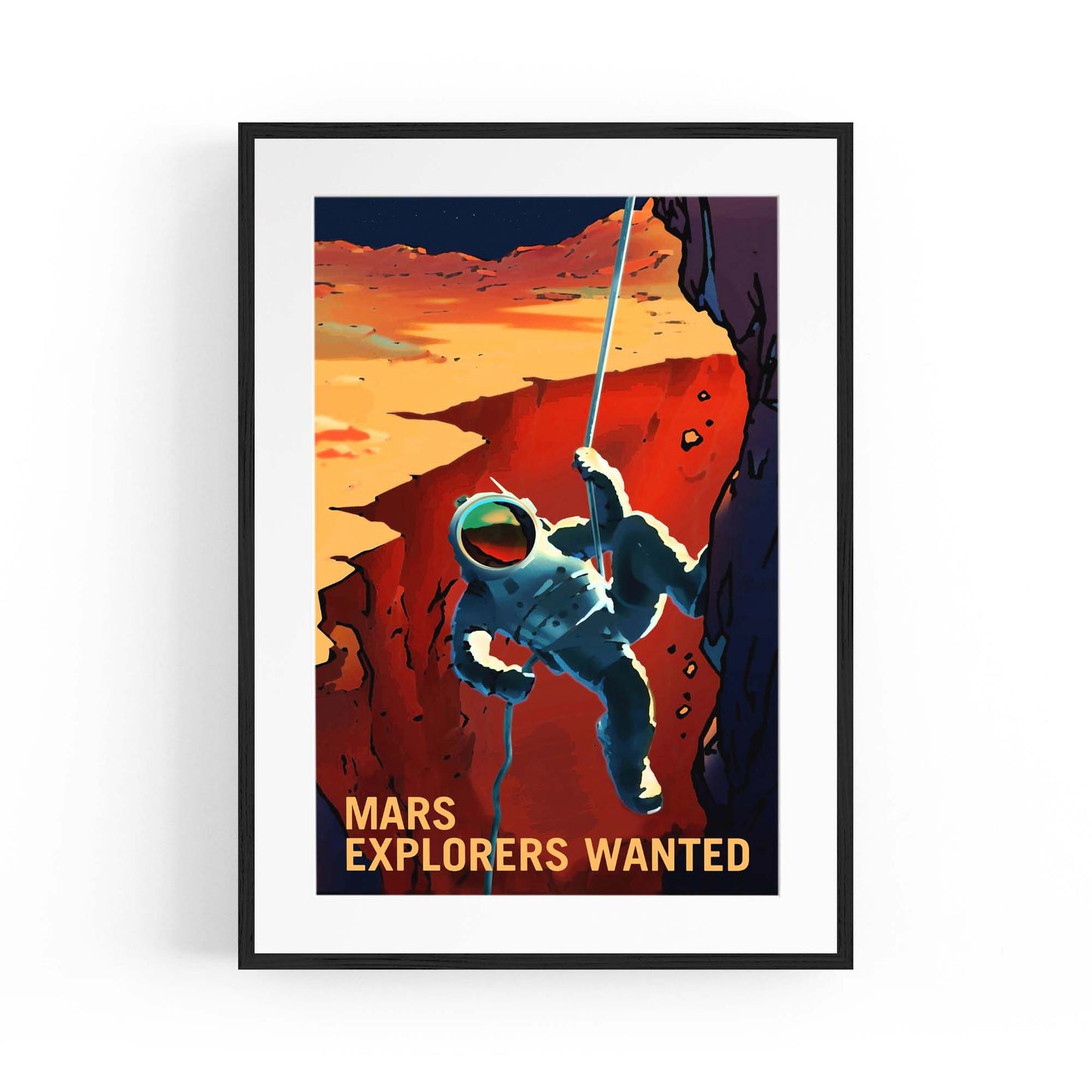 Retro Mars Explorers Wanted NASA Space Wall Art - The Affordable Art Company