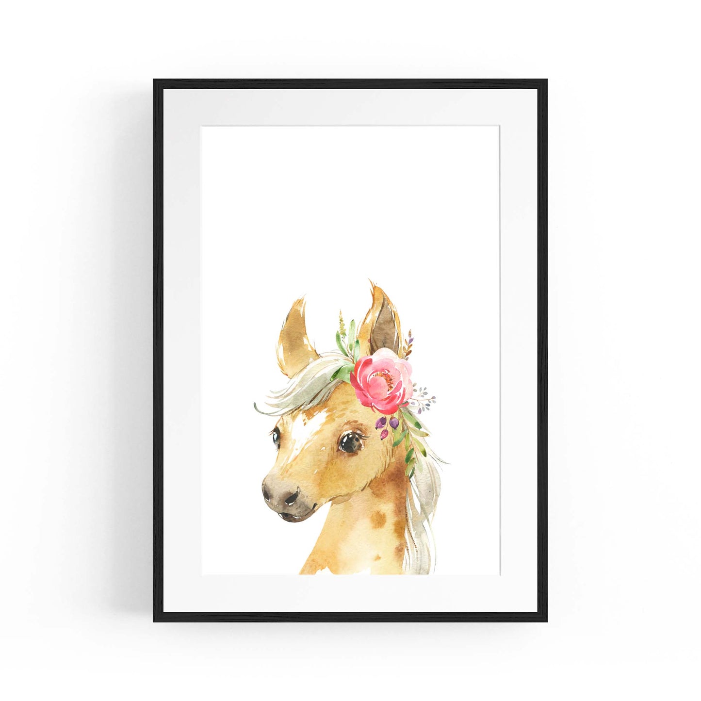 Cute Baby Horse Nursery Animal Gift Wall Art - The Affordable Art Company