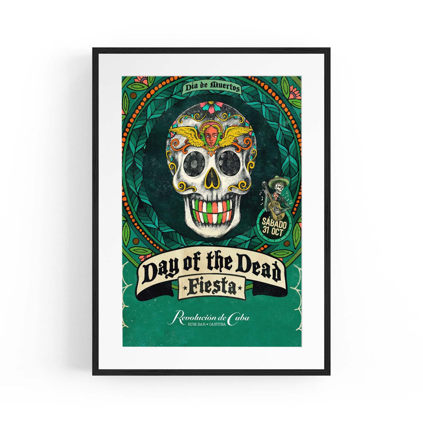 Vintage Mexican Day of the Dead Skulls Wall Art #1 - The Affordable Art Company