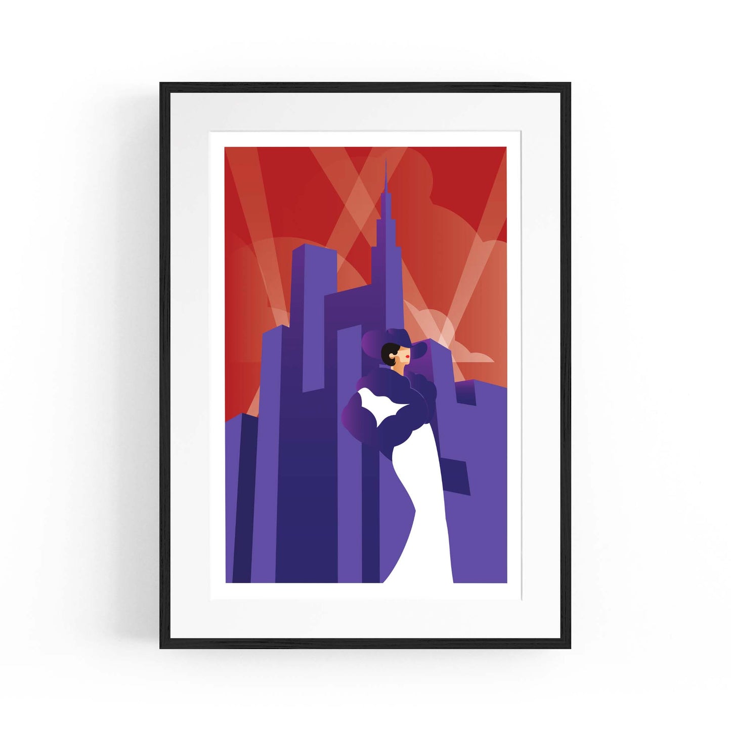 Art Deco New York Fashion Retro Vintage Wall Art #2 - The Affordable Art Company