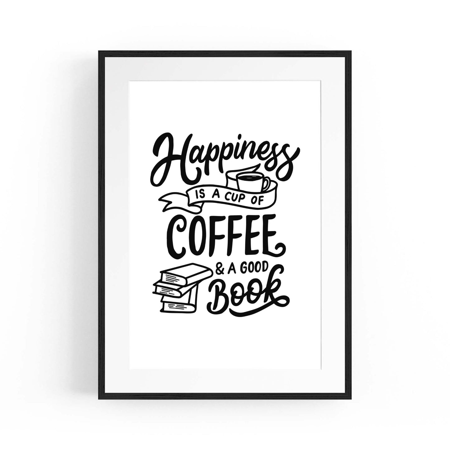 Coffee Quote Minimal Kitchen Cafe Style Wall Art #11 - The Affordable Art Company