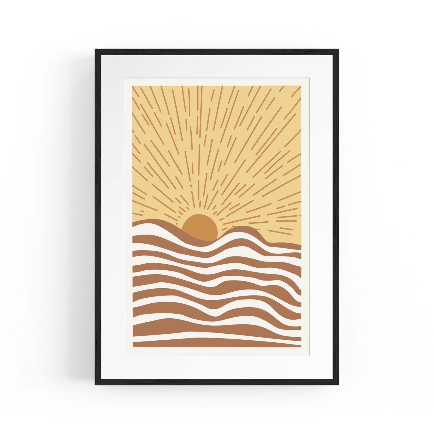 A New Day Sunset Minimal Abstract Wall Art - The Affordable Art Company