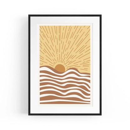 A New Day Sunset Minimal Abstract Wall Art - The Affordable Art Company