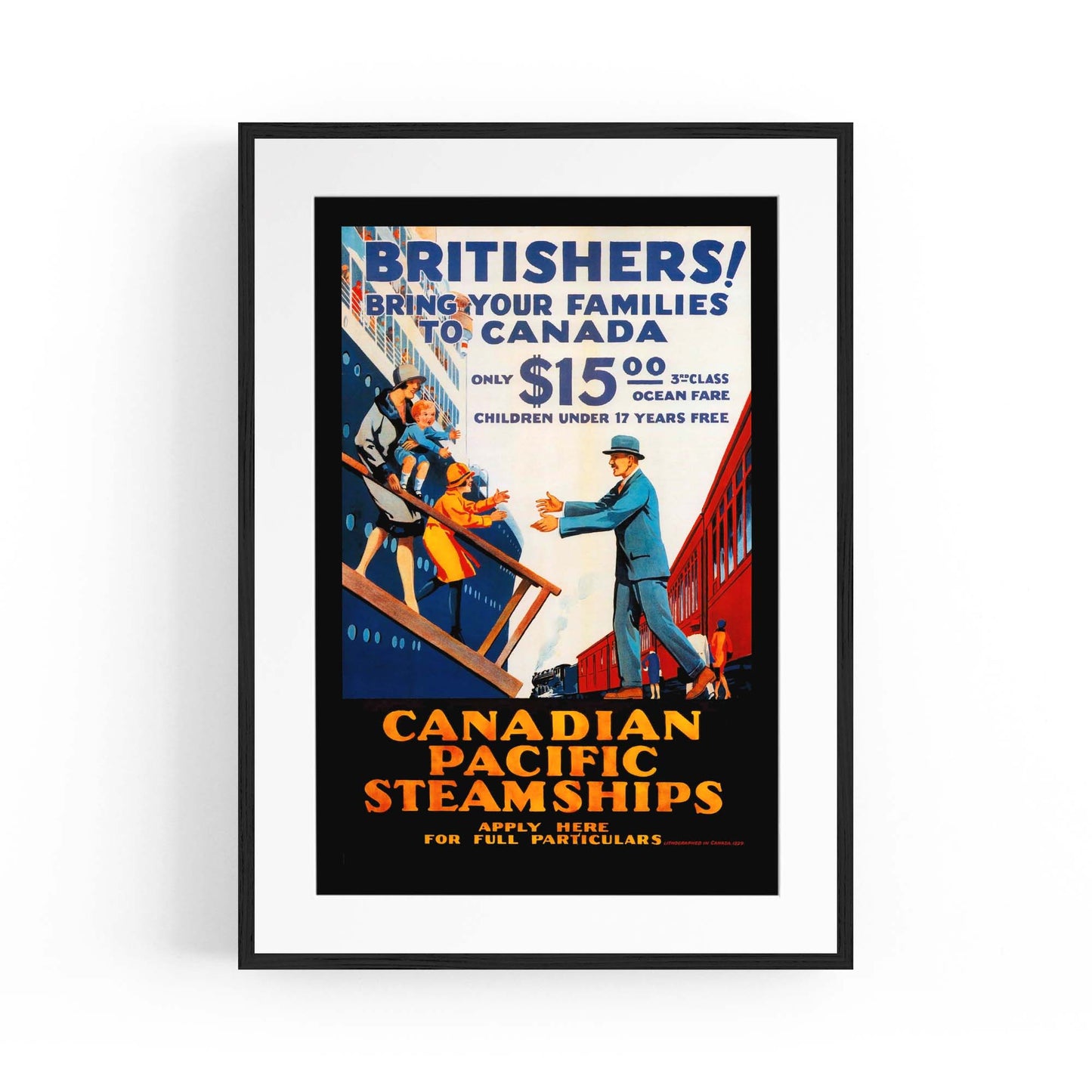 Canadian Pacific Vintage Shipping Advert Wall Art #6 - The Affordable Art Company