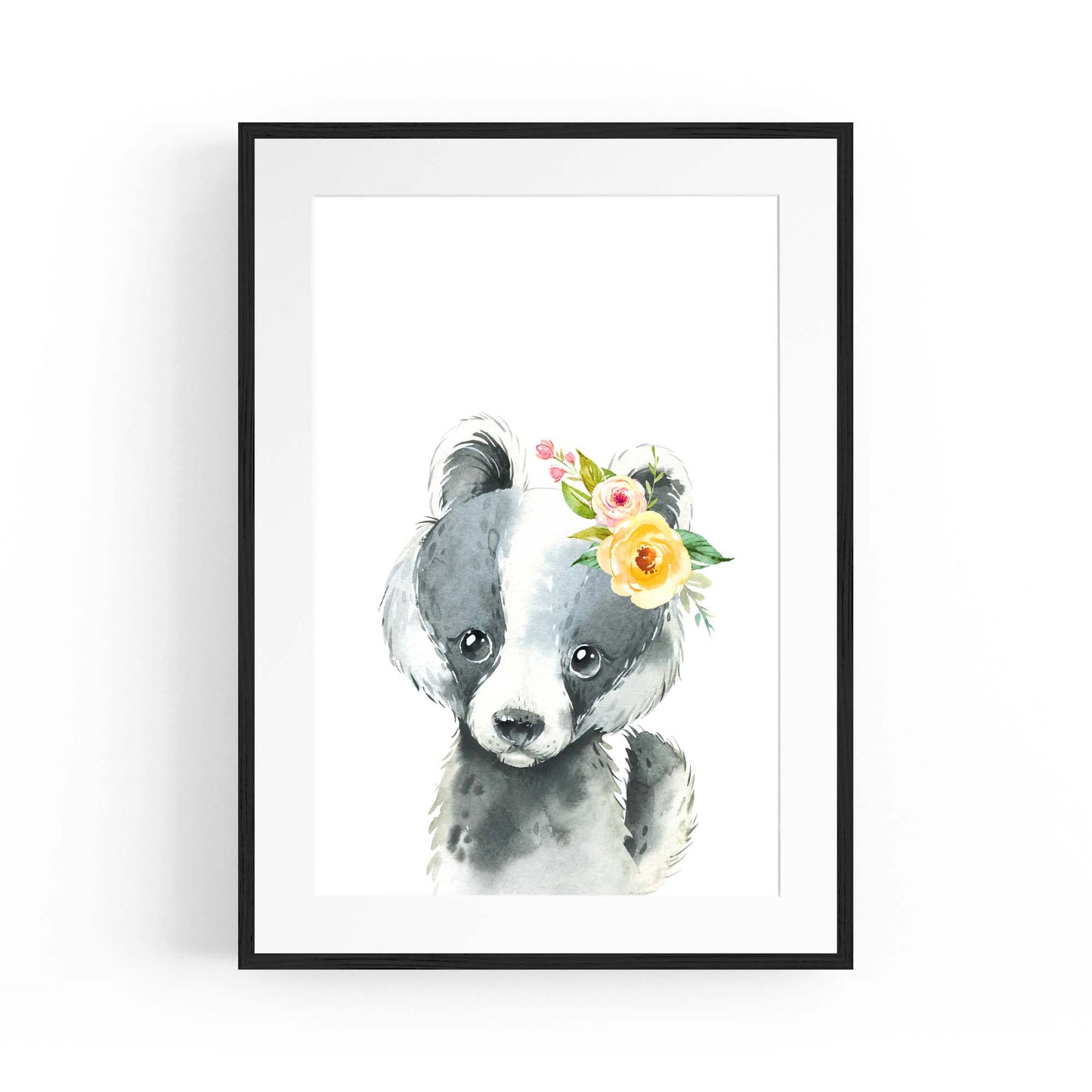 Cute Baby Badger Nursery Animal Gift Wall Art - The Affordable Art Company