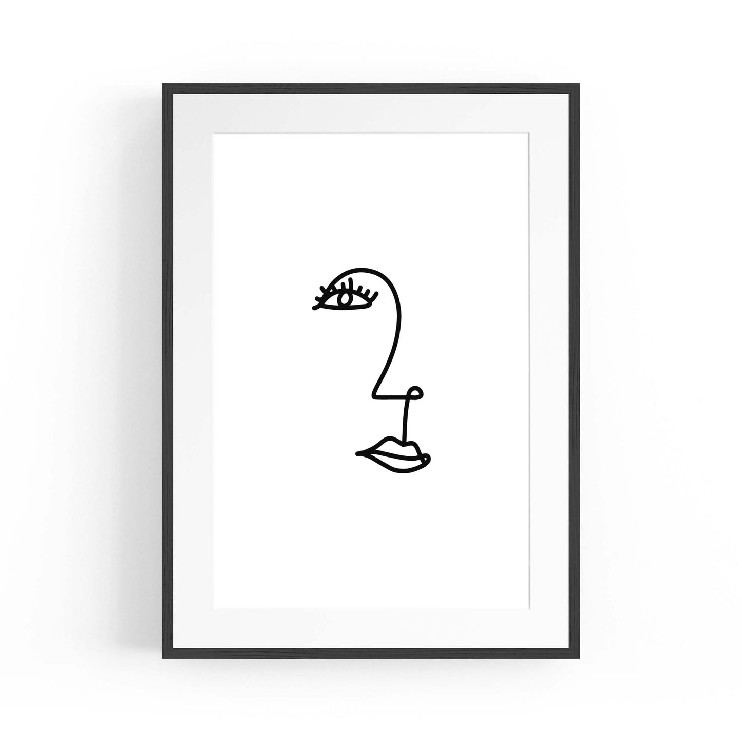 Minimal Abstract Line Face Modern Wall Art #5 - The Affordable Art Company