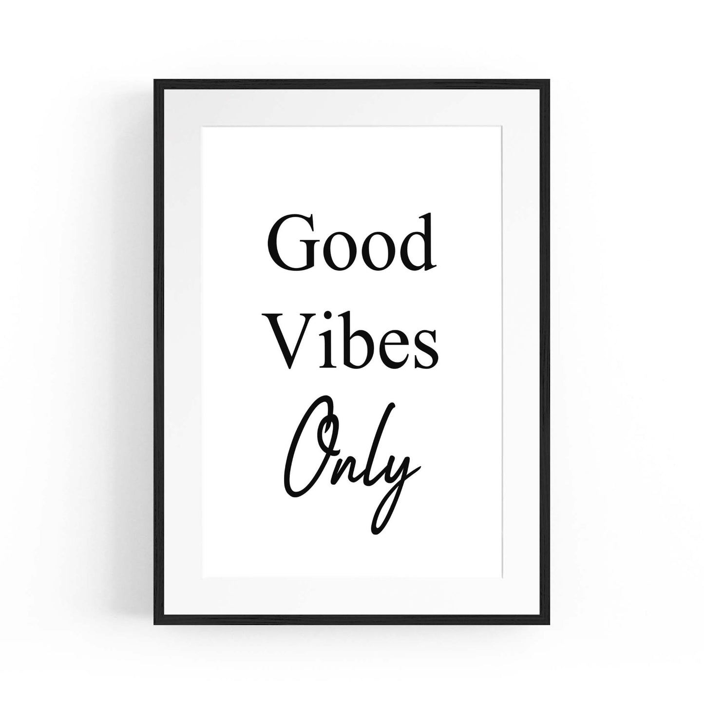 "Good Vibes" Fashion Quote Bedroom Wall Art - The Affordable Art Company