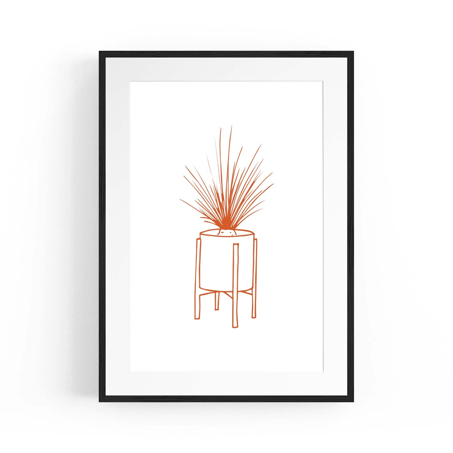 Abstract House Plant Minimal Living Room Wall Art #27 - The Affordable Art Company