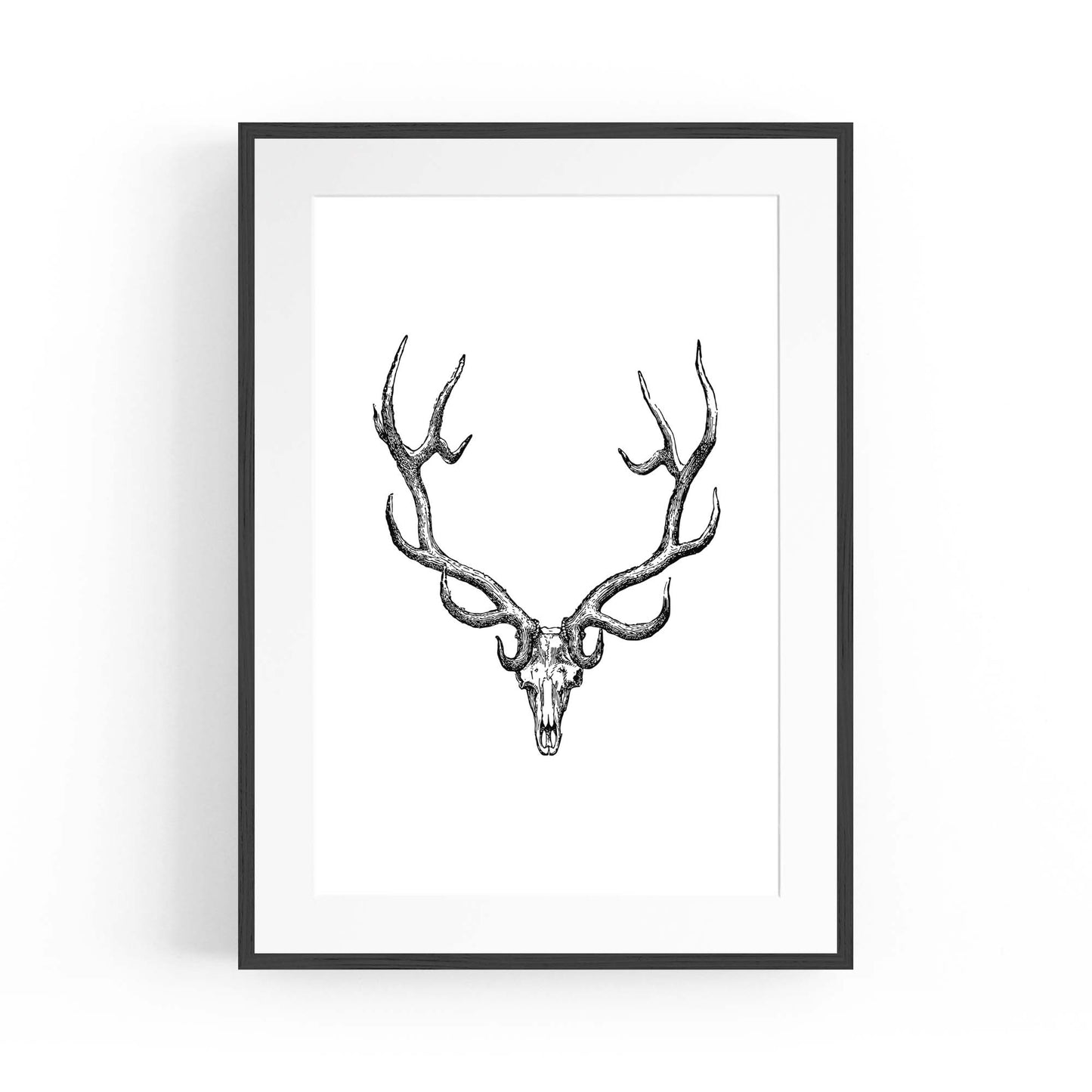 Wapiti Skull Man Cave Afrian Hunting Wall Art - The Affordable Art Company
