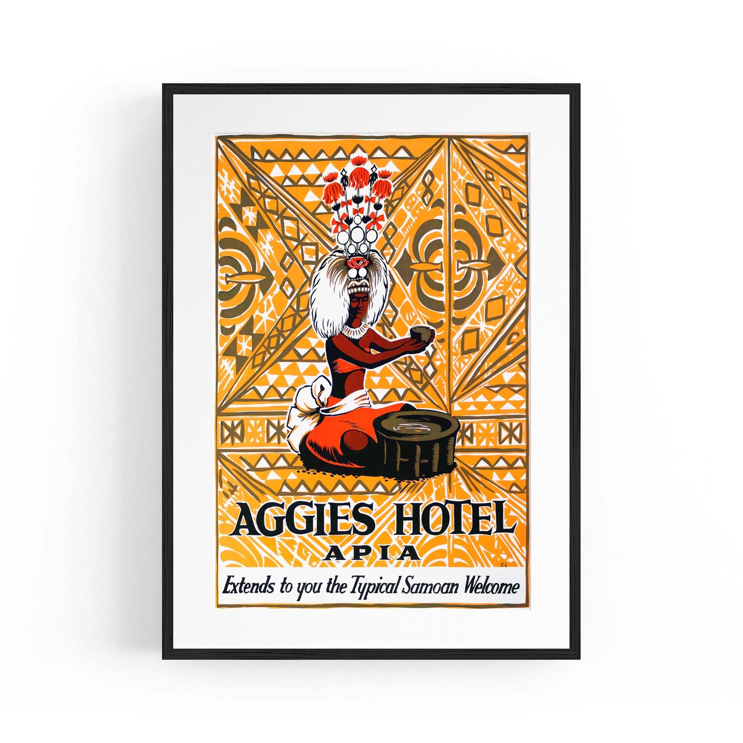 Apia Samoa Vintage Travel Advert Wall Art - The Affordable Art Company