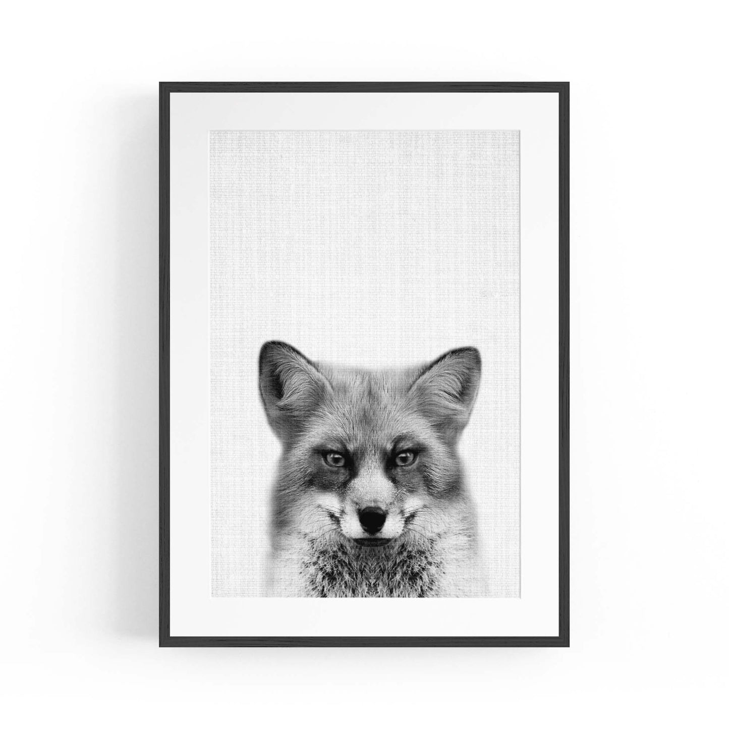 Fox Portrait Drawing Minimal Animal Wall Art - The Affordable Art Company