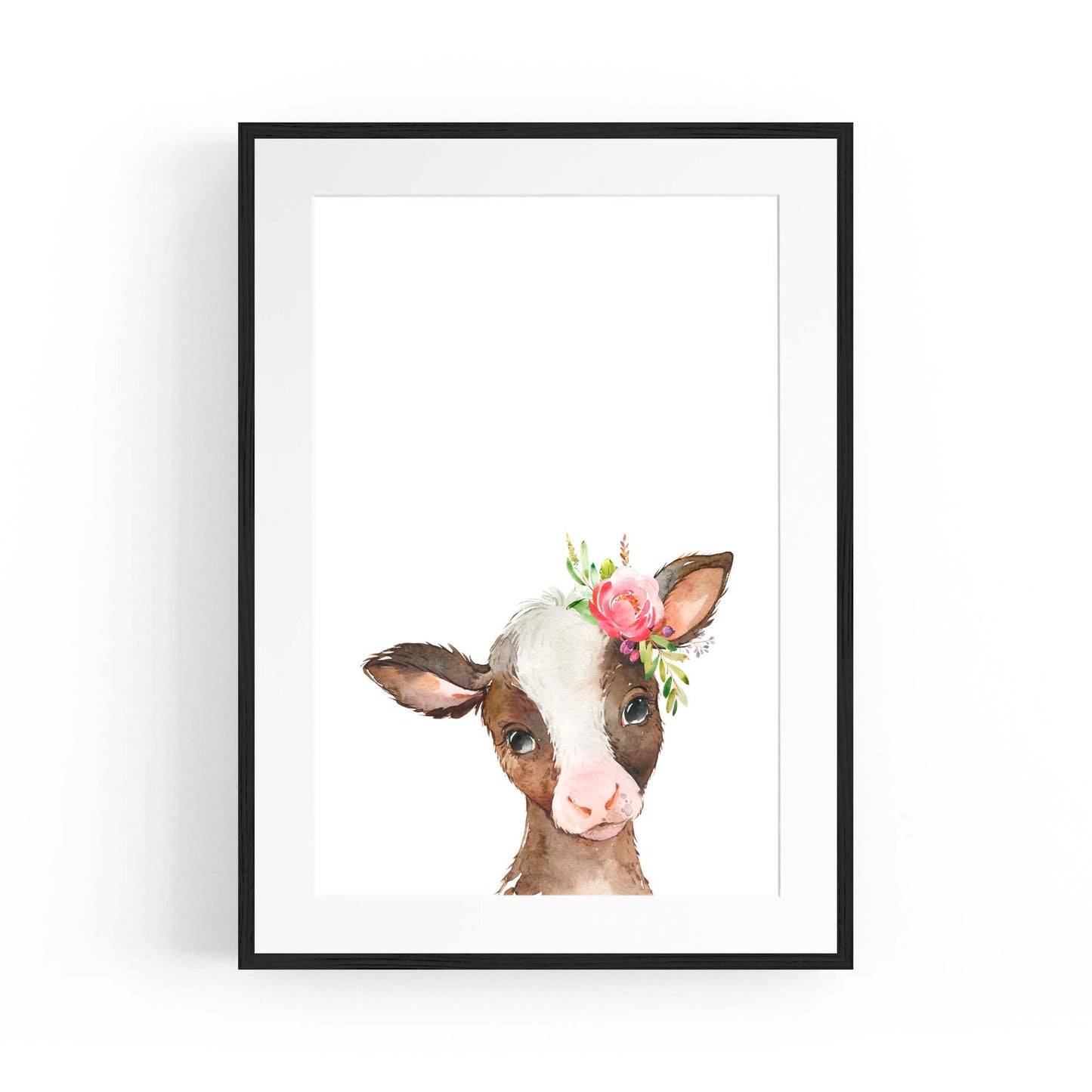 Cute Baby Cow Nursery Animal Gift Wall Art #2 - The Affordable Art Company