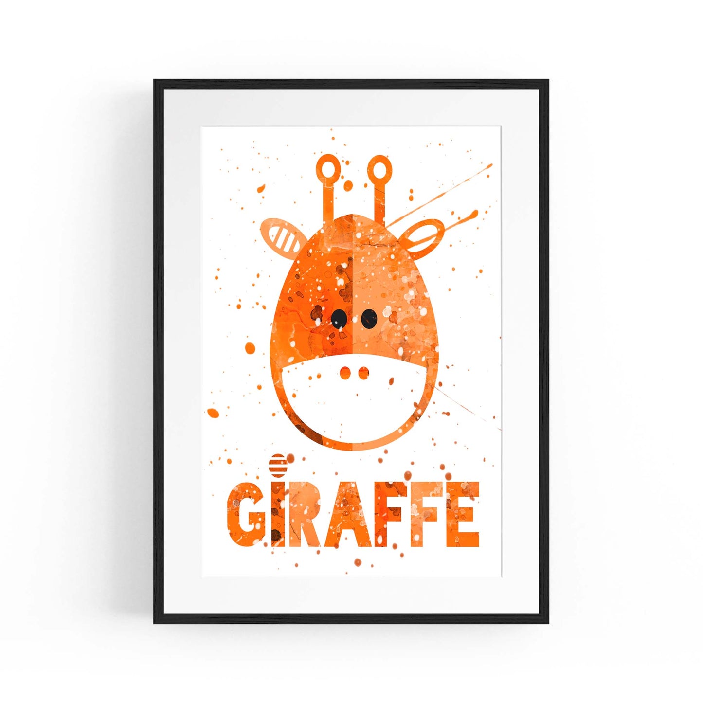 Cute Giraffe Nursery Babys Bedroom Wall Art - The Affordable Art Company