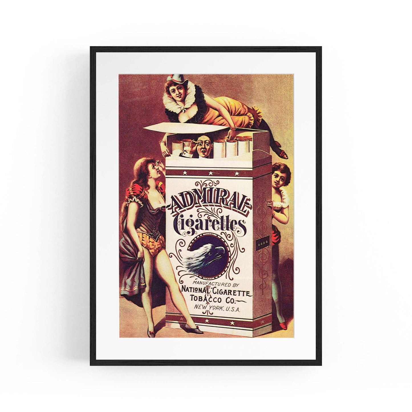 Admiral Cigarette Vintage Man Cave Advert Wall Art - The Affordable Art Company