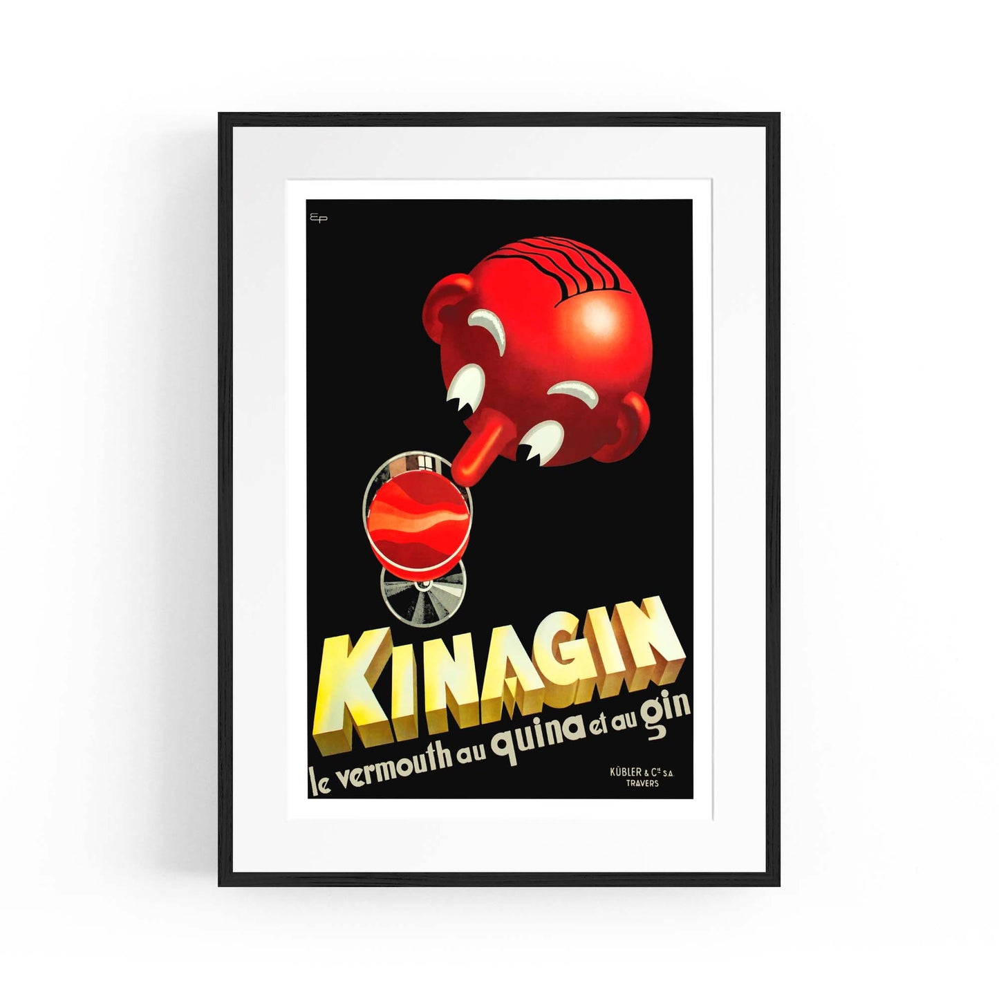 Kinagin Vermouth Vintage Drink Advert Wall Art - The Affordable Art Company