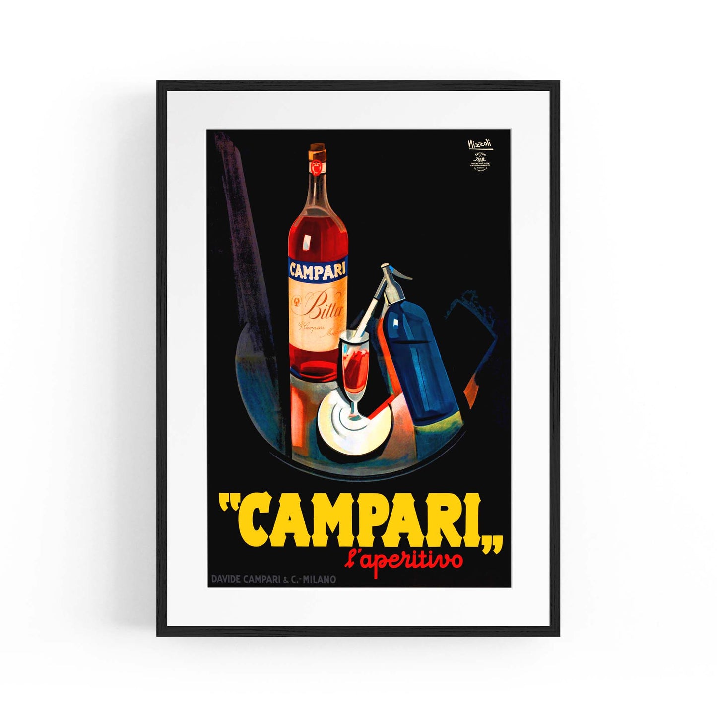 Vintage Campari Advert Italian Restaurant Wall Art #3 - The Affordable Art Company